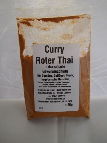 Curry Roter Thai extra scharfe Gewürzmischung 30g