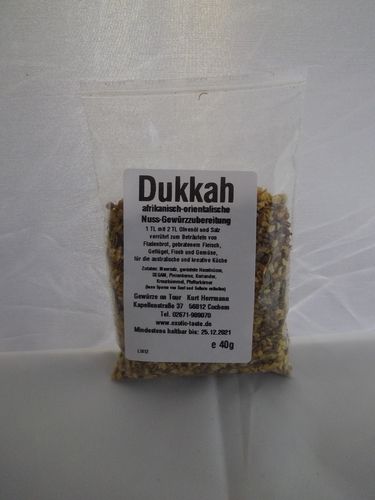 Dukkah afrikanisch-orientalische Nuss-Gewürzzubereitung 40g