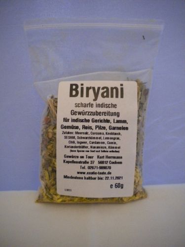 Biryani scharfe indische Gewürzzubereitung 60g
