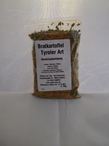 Bratkartoffel Tyroler Art Gewürzzubereitung 70g