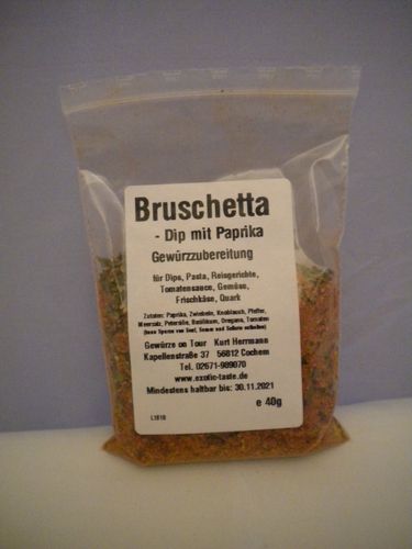 Bruschetta Dip mit Paprika Gewürzzubereitung 40g