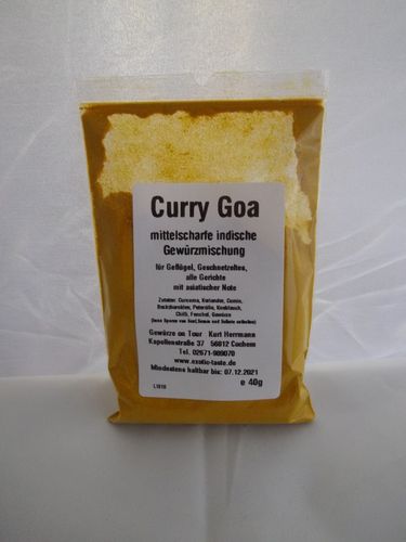 Curry Goa mittelscharfe indische Gewürzmsichung 40g
