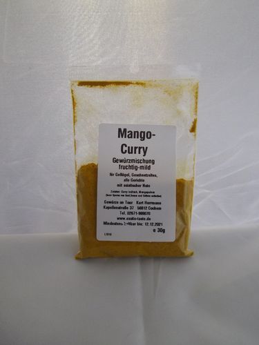 Mango-Curry Gewürzmischung fruchtig-mild 30g