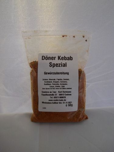 Döner Kebab Spezial Gewürzzubereitung 60g