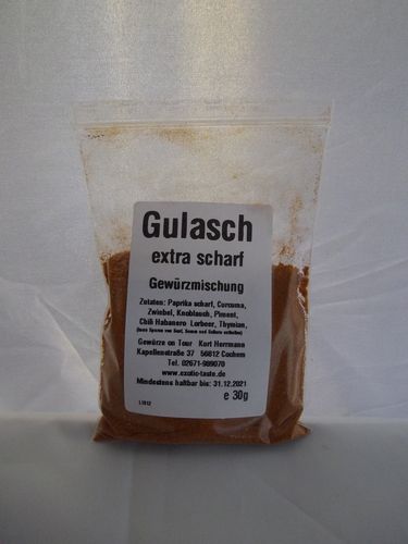 Gulasch extra scharf Gewürzmischung 30g