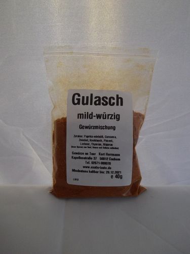 Gulasch mild würzig Gewürzmischung 40g