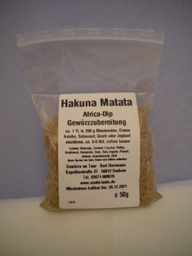 Hakuna Matata Africa-Dip Gewürzzubereitung 50g