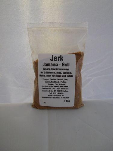 Jerk Jamaica-Grill scharfe Gewürzmischung 40g