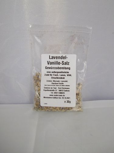 Lavendel-Vanille-Salz Gewürzzubereitung 30g