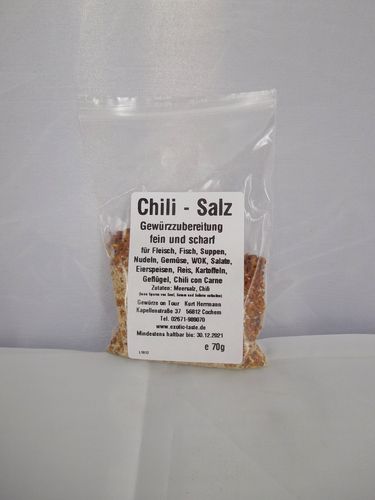 Chili-Salz Gewürzzubereitung fein und scharf 70g