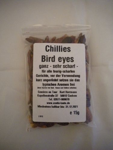 Chillies Bird Eyes ganz sehr scharf 15g
