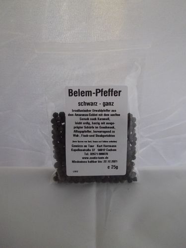 Belem-Pfeffer schwarz ganz 25g