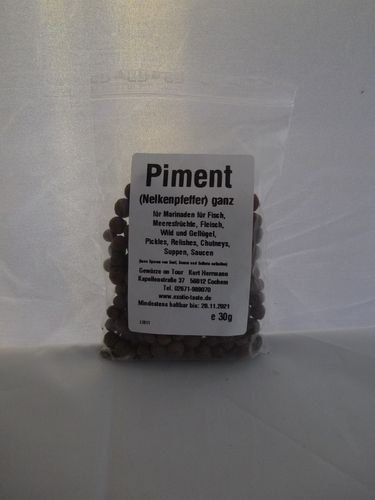 Piment (Nelkenpfeffer) ganz 30g